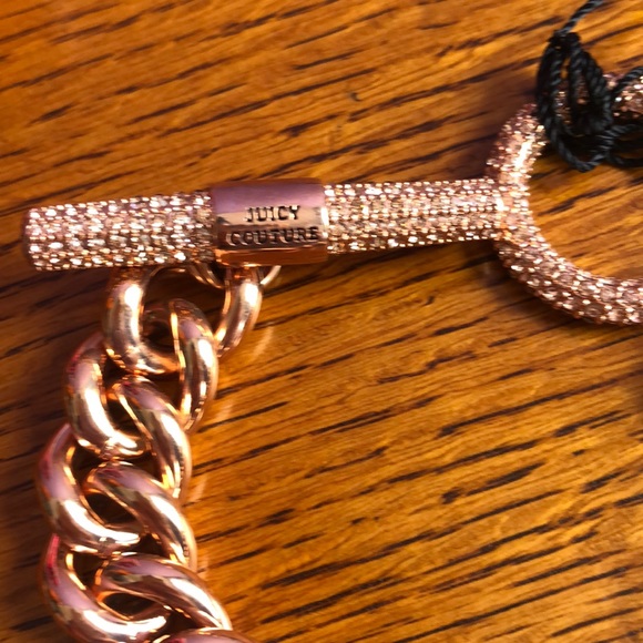 NWOT Juicy Couture Rose Gold Chainlink Bracelet - Picture 2 of 3